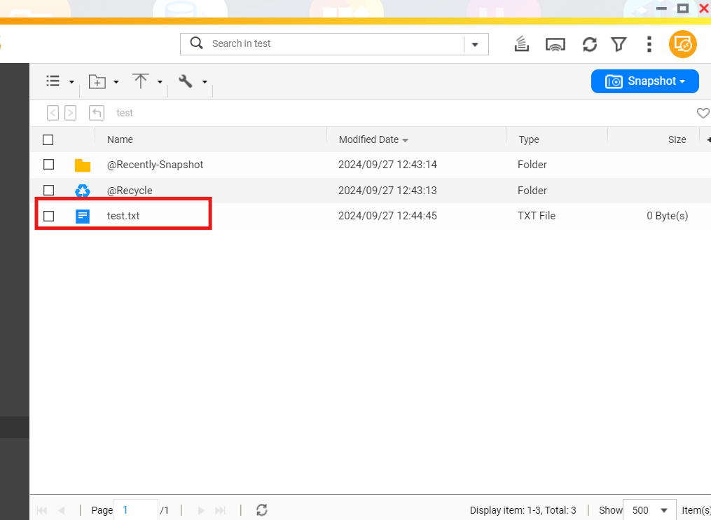 Files and Folder in NAS