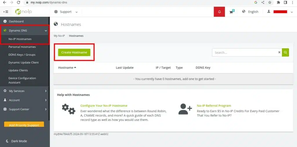 Noip Dashboard