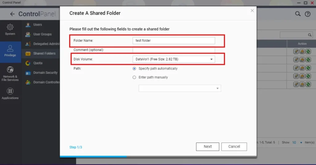 File Sharing - Folder