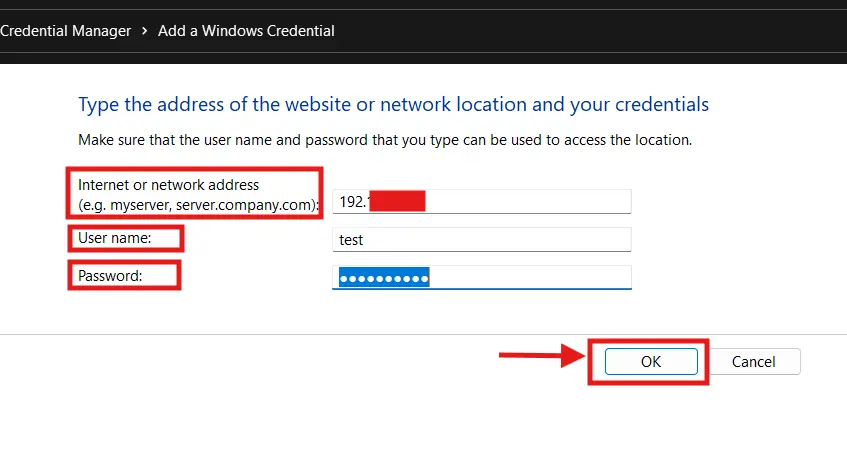 Windows Credential Details