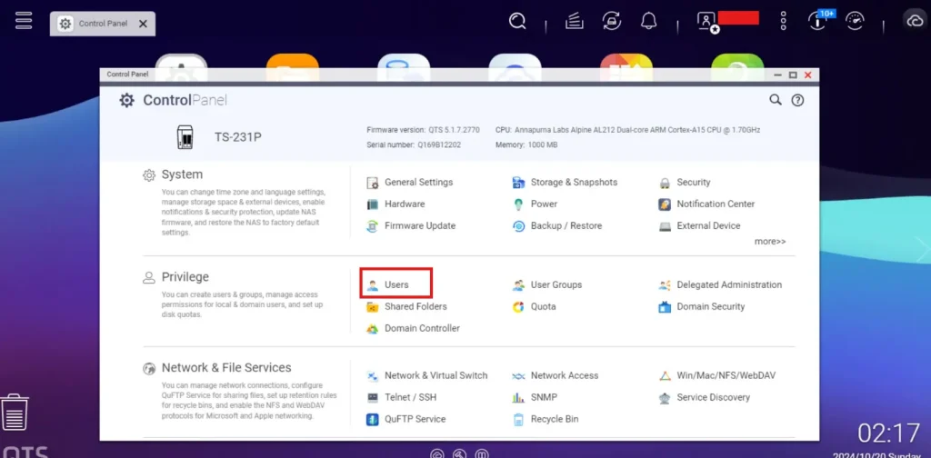 File Sharing - Users