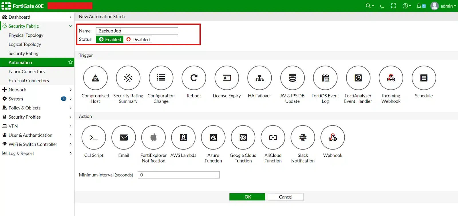 Fortigate Firewall Backup
