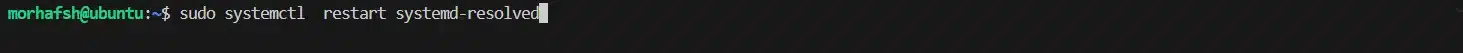 restart systemd-resolved