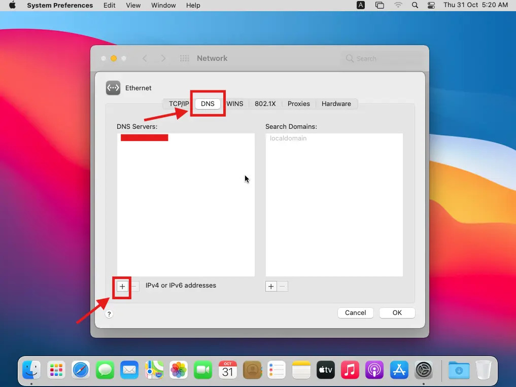 DNS Settings on MacOS