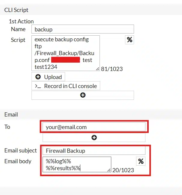 Email Notification Configurations