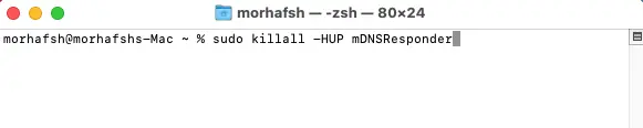 Clear DNS Cache on MacOS