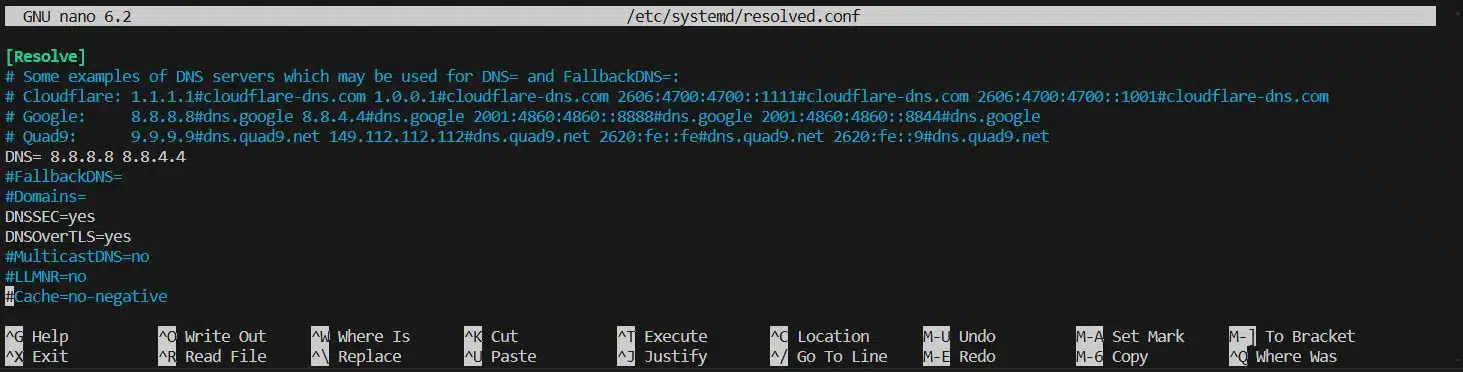 Enable DNS over TLS on Linux