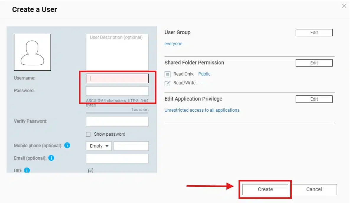 Create User