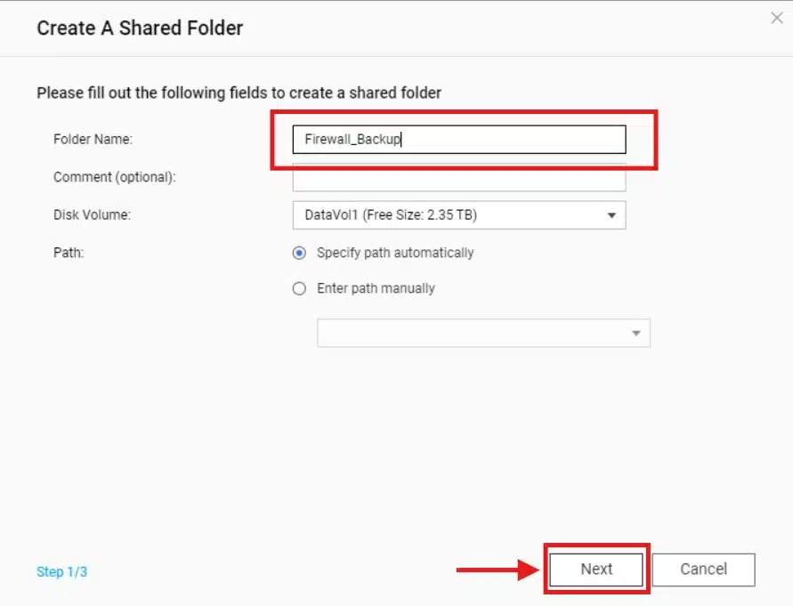 Name of Backup Folder