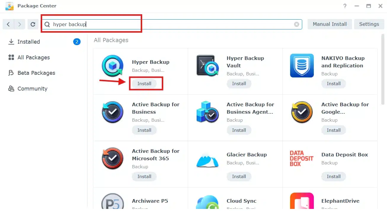 Synology Hyper Backup